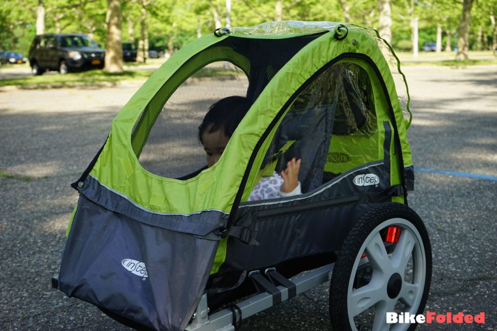 InSTEP Sync Single Bicycle Trailer Review with a Folding Bike